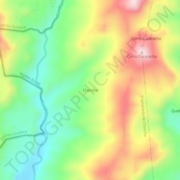 Carte topographique Chorcha, altitude, relief