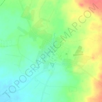 Carte topographique Um al Djimal, altitude, relief
