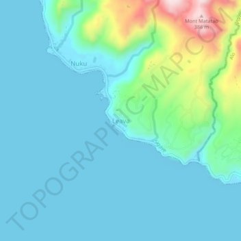 Carte topographique Leava, altitude, relief