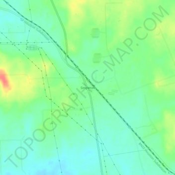 Carte topographique Singleton, altitude, relief