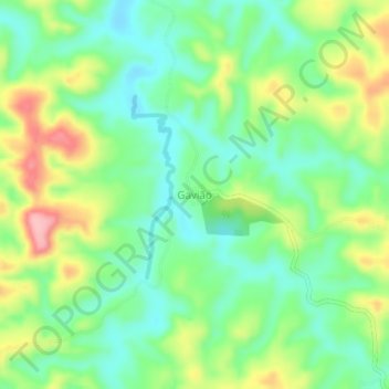 Carte topographique Gavião, altitude, relief