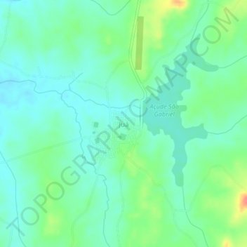 Carte topographique Juá, altitude, relief