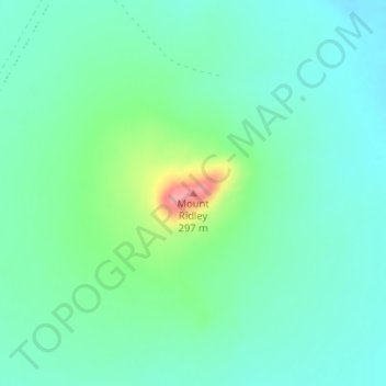 Carte topographique Mount Ridley, altitude, relief