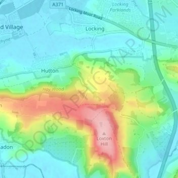 Carte topographique Upper Canada, altitude, relief