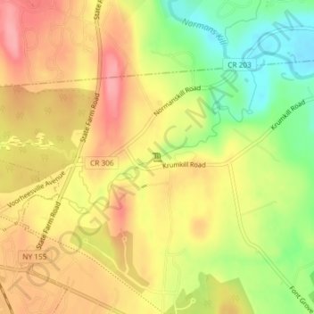 Carte topographique Horton Falls, altitude, relief