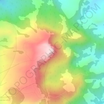 Carte topographique Pico do Gavião, altitude, relief