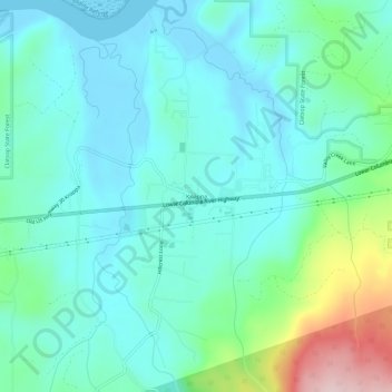 Carte topographique Knappa, altitude, relief