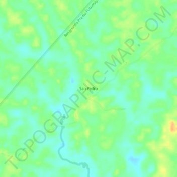 Carte topographique San Pedro, altitude, relief