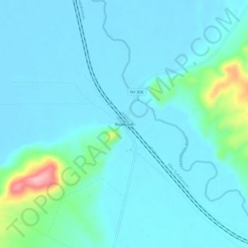 Carte topographique Beowawe, altitude, relief