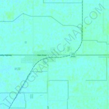 Carte topographique Strathmerton, altitude, relief