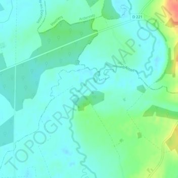 Carte topographique Pré Givrant, altitude, relief