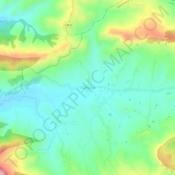 Carte topographique Temloul, altitude, relief