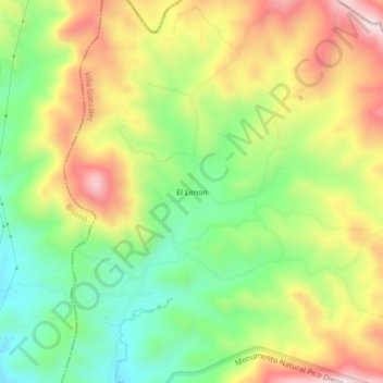 Carte topographique El Limon, altitude, relief