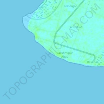 Carte topographique Bakkhali, altitude, relief