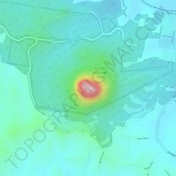 Carte topographique Mount Cooroora, altitude, relief