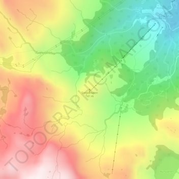 Carte topographique Smalanuten, altitude, relief