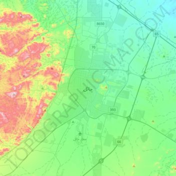 Carte topographique Ha'il, altitude, relief