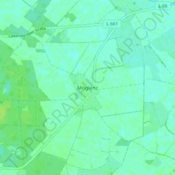 Carte topographique Möglenz, altitude, relief