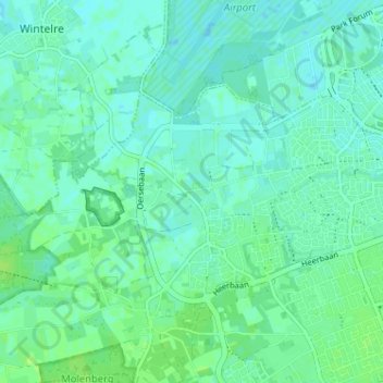 Carte topographique Hoogeind, altitude, relief