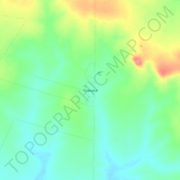 Carte topographique Gravata, altitude, relief