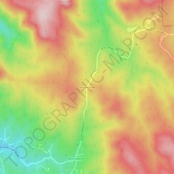 Carte topographique Moonridge, altitude, relief