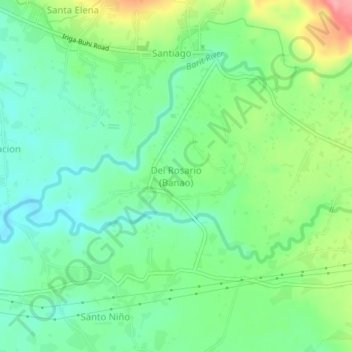 Carte topographique Del Rosario (Banao), altitude, relief