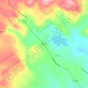 Carte topographique Minerva, altitude, relief
