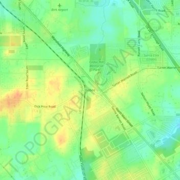 Carte topographique Bisbee, altitude, relief