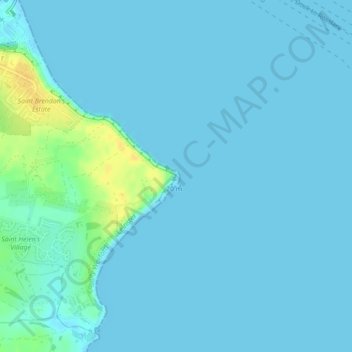 Carte topographique Greenore Point, altitude, relief