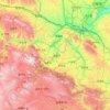 Carte topographique Préfecture Autonome Hui de Linxia, altitude, relief