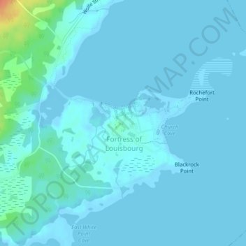 Carte topographique Place royal, altitude, relief
