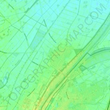 Carte topographique Kriessern, altitude, relief