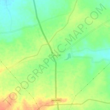 Carte topographique Khandali, altitude, relief