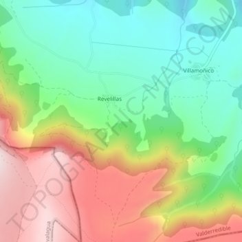 Carte topographique Lavizán, altitude, relief