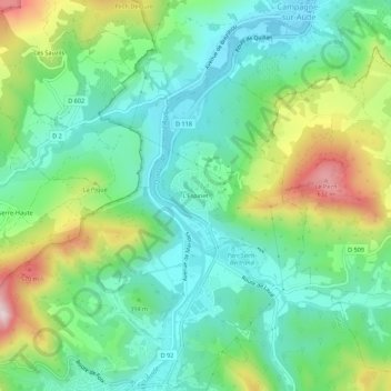 Carte topographique L'Espinet, altitude, relief