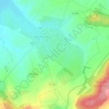 Carte topographique La Charte, altitude, relief