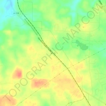 Carte topographique Brian, altitude, relief