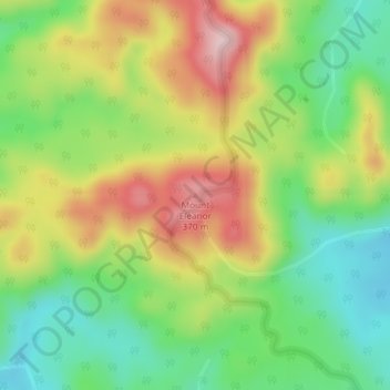 Carte topographique Mount Eleanor, altitude, relief