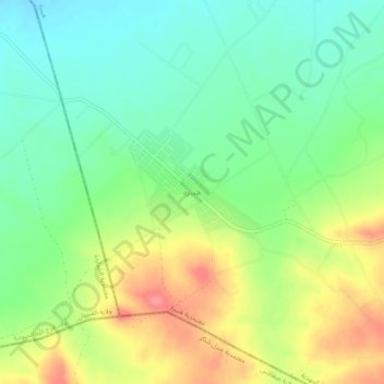 Carte topographique Hebira, altitude, relief