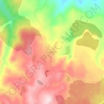 Carte topographique Bozbelen, altitude, relief