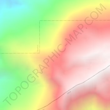 Carte topographique Guajira, altitude, relief