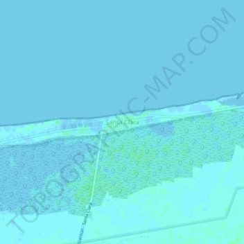 Carte topographique Santa Clara, altitude, relief