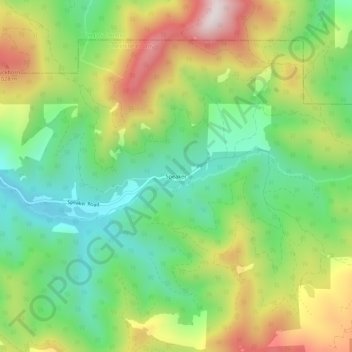Carte topographique Speaker, altitude, relief