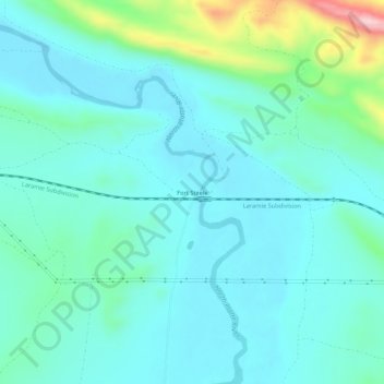 Carte topographique Fort Steele, altitude, relief