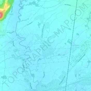 Carte topographique Nave / La Nâf, altitude, relief