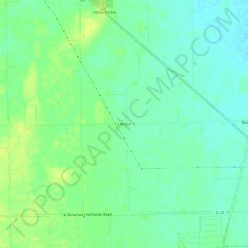 Carte topographique Delisle, altitude, relief