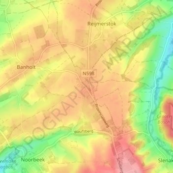 Carte topographique Terlinden, altitude, relief