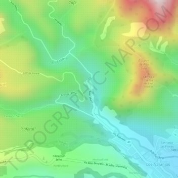 Carte topographique Rock Climbing, altitude, relief