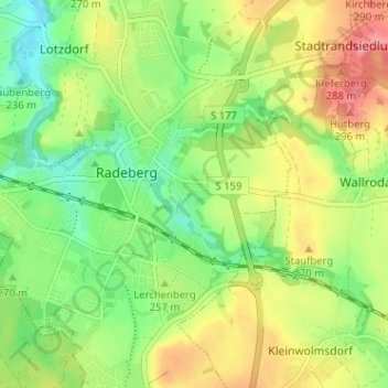 Carte topographique Kalte Ruhe, altitude, relief