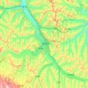 Carte topographique 定西市, altitude, relief